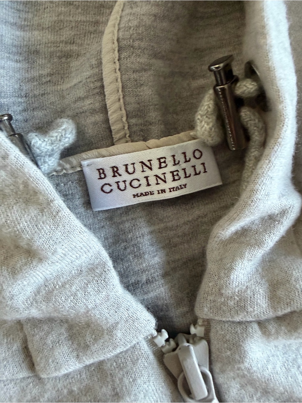Brunello Cucinelli Cashmere Women's Zip-up Hooded Jacket XL